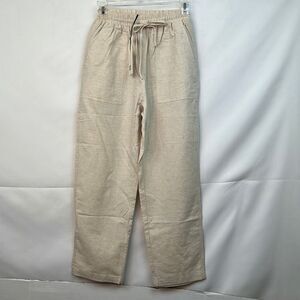 Charlie Holiday Natural Dalia linen blend beach pants size 2 NWT